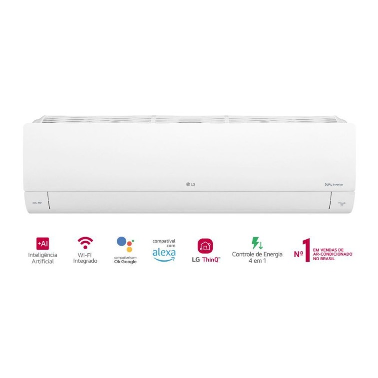 Imagem do produto Ar Condicionado LG DUAL Inverter AI Voice 12000 BTUs Quente e Frio 220V S3-W12JA31D Imagem do produto Ar Condicionado LG DUAL Inverter AI Voice 12000 BTUs Quente e Frio 220V S3-W12JA31D