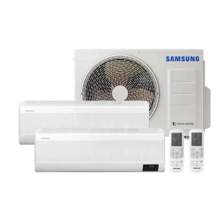 Ar Condicionado Bi Split Samsung Wind Free 18000 BTUs (HW 09K+12K) Quente e Frio Inverter 220V R410A (AJ050AXJ2KH-AZ)