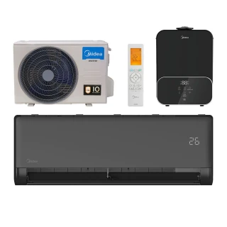 Ar Condicionado Split 12000 BTUs Inverter AI Ecomaster Preto Q/F Midea 220V + Umidificador Master Connect 6L Midea EMVQA12UMD6P3 Bivolt